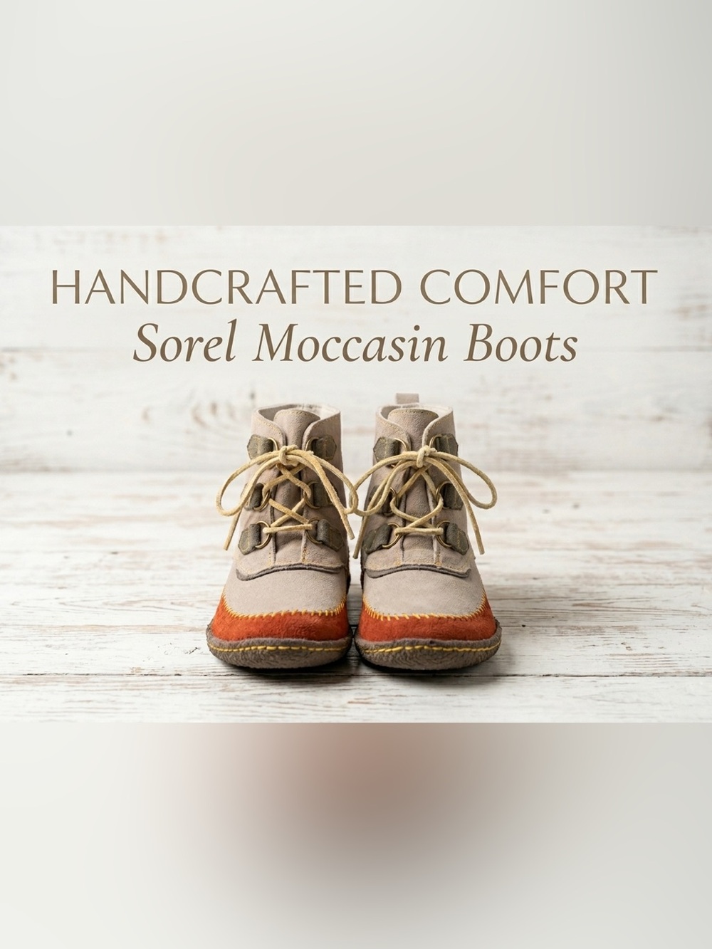 Sorel Joplin Moccasin Boots Suede Crepe Sole Boho Womens Size 8 Cream